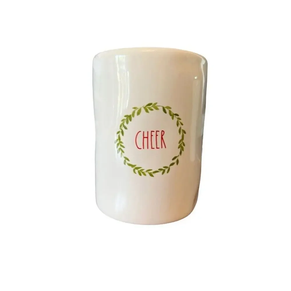 Rae Dunn Cheer Wreath Cup Vase Candle Holder